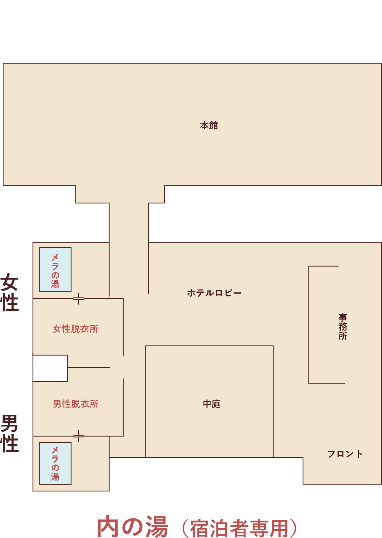 レイアウト図「内の湯（宿泊者専用）」